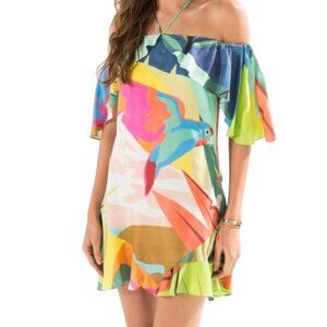 FARM Rio Colorful Off-Shoulder Mini Dress
